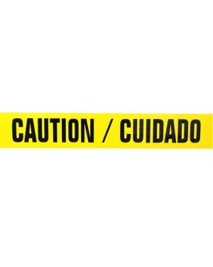 (10 Rolls/Case) CAUTION CUIDADO - English/Spanish Barricade Safety Tape