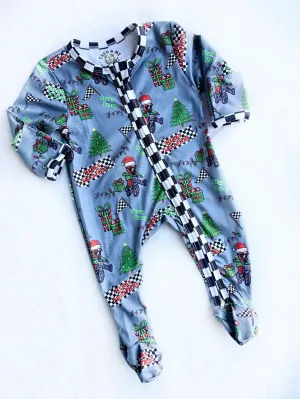 $16.00 EA- 0-3M X 1, 3-6M X 2, 6-12M X 2, 12-24M X 2  - Christmas Zippies Sleepers - Motorcross Dirt Bike Holiday