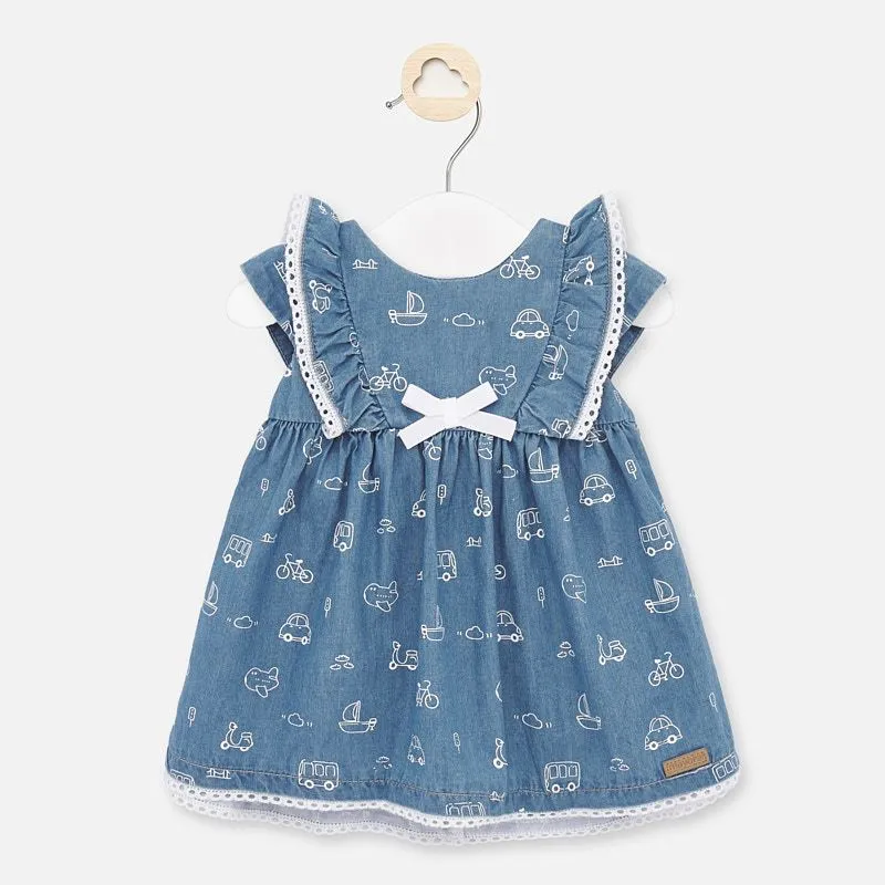 1854 Short sleeved Indigo Dress