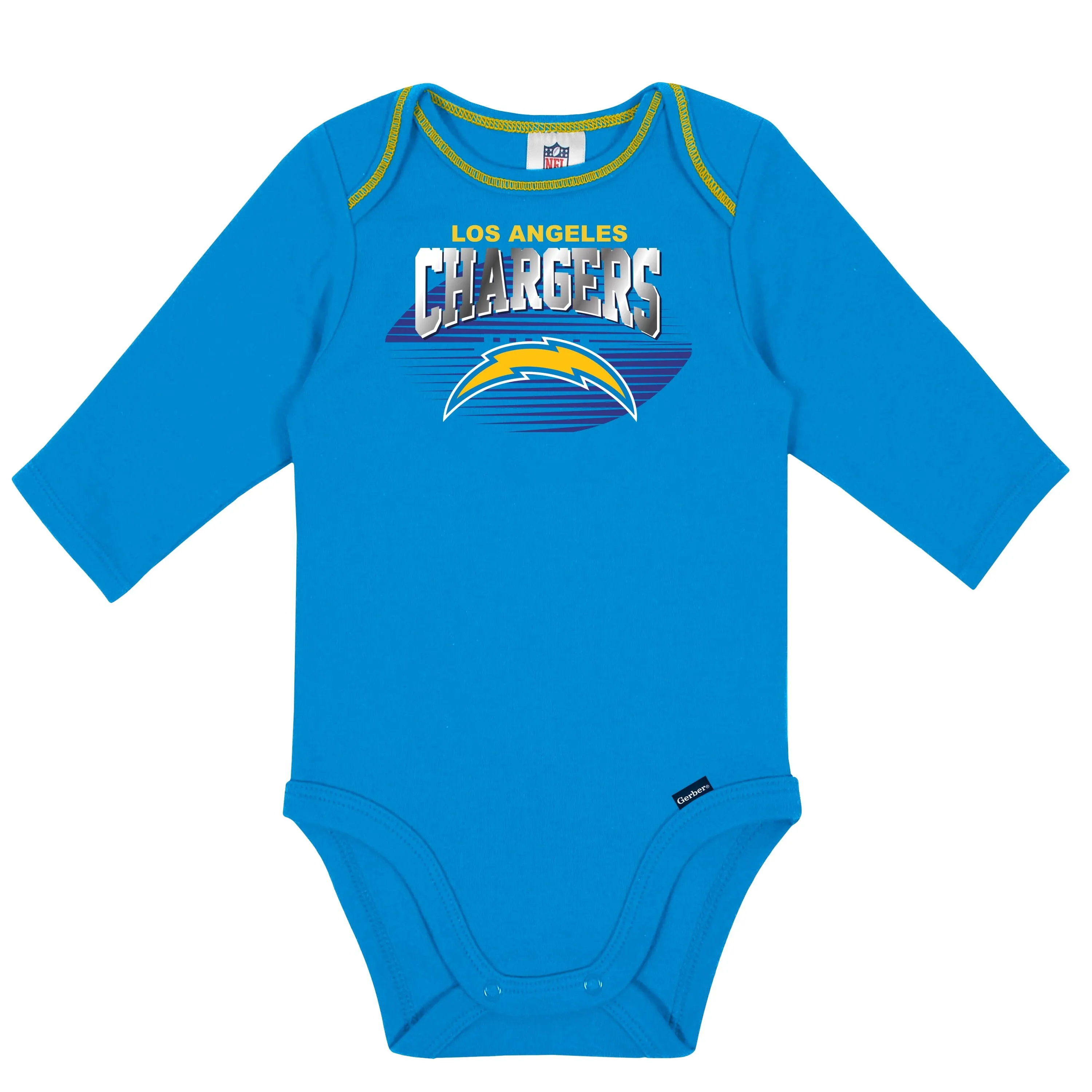 2-Pack Baby Boys Los Angeles Chargers Long Sleeve Bodysuits