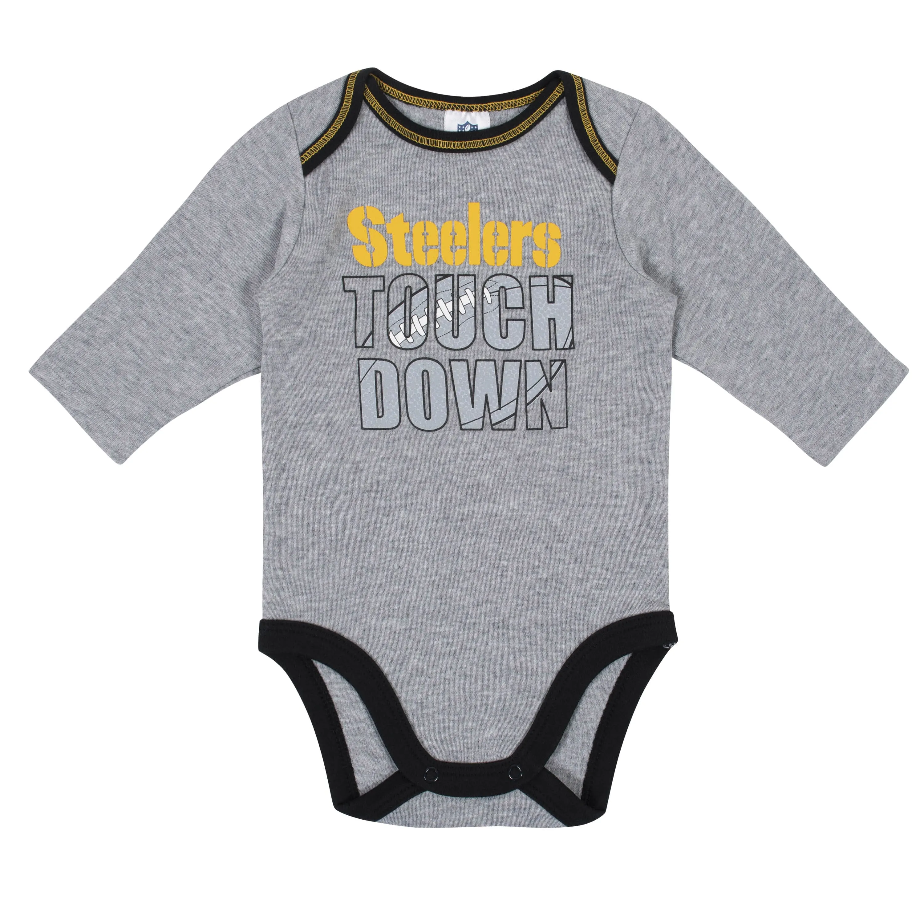 2-Pack Baby Boys Pittsburgh Steelers Long Sleeve Bodysuits