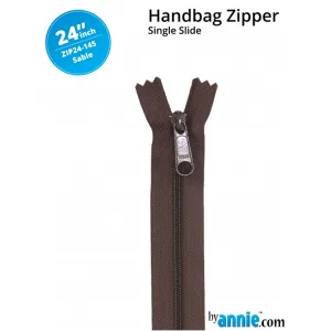 24" wide Handbag Zipper - Sable