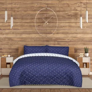 3 PCS Bedspread-Anker Blue