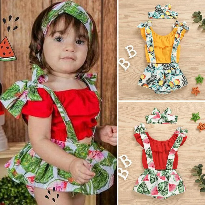 3-Piece Baby Off-the-shoulder Fruit Set