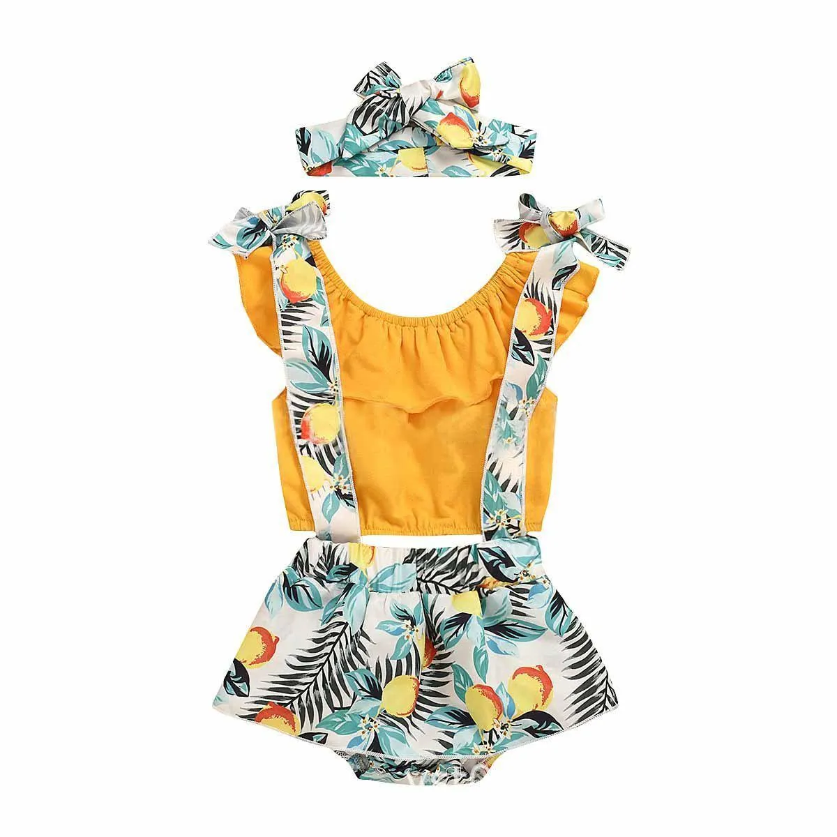 3-Piece Baby Off-the-shoulder Fruit Set