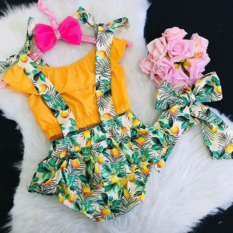 3-Piece Baby Off-the-shoulder Fruit Set