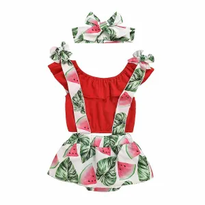 3-Piece Baby Off-the-shoulder Fruit Set