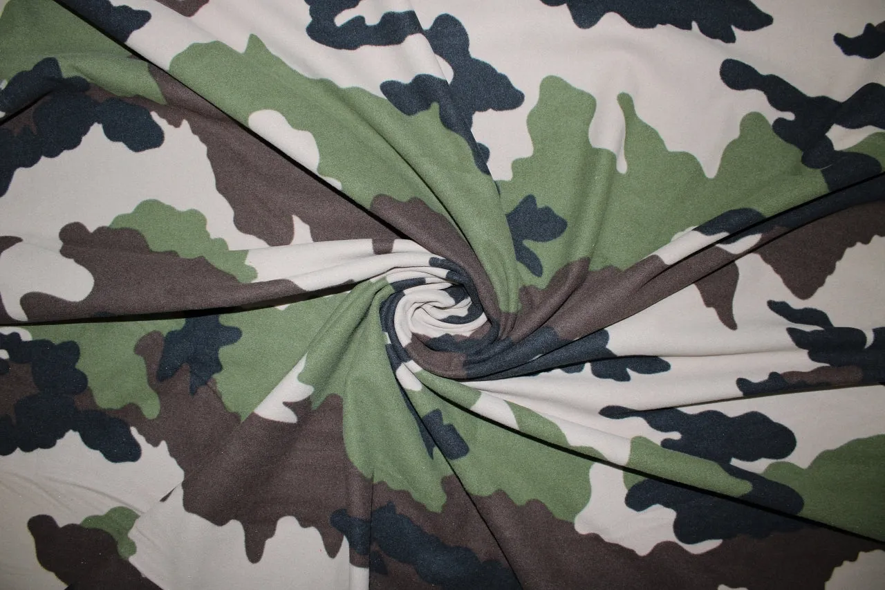 3 Yards of Haute Designer F-Word Double Cloth - Camo/Olive Drab