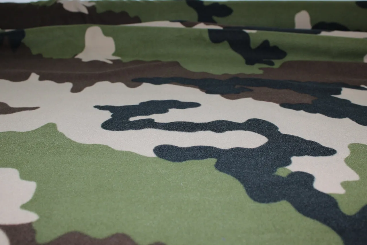 3 Yards of Haute Designer F-Word Double Cloth - Camo/Olive Drab