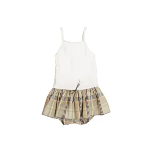 3001-BABY DRESS TUTU-Tartan/Natural