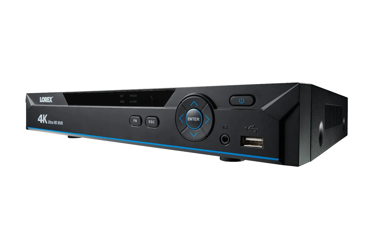 4K Ultra HD NVR with 8 Channels, 2 TB Hard Drive, and Deterrence Compatibility