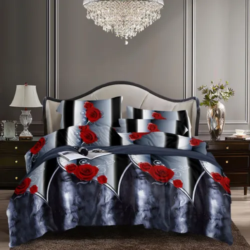 6 Pcs Bedding Set With Duvet Covers, Bedsheet &  Pillow Cases