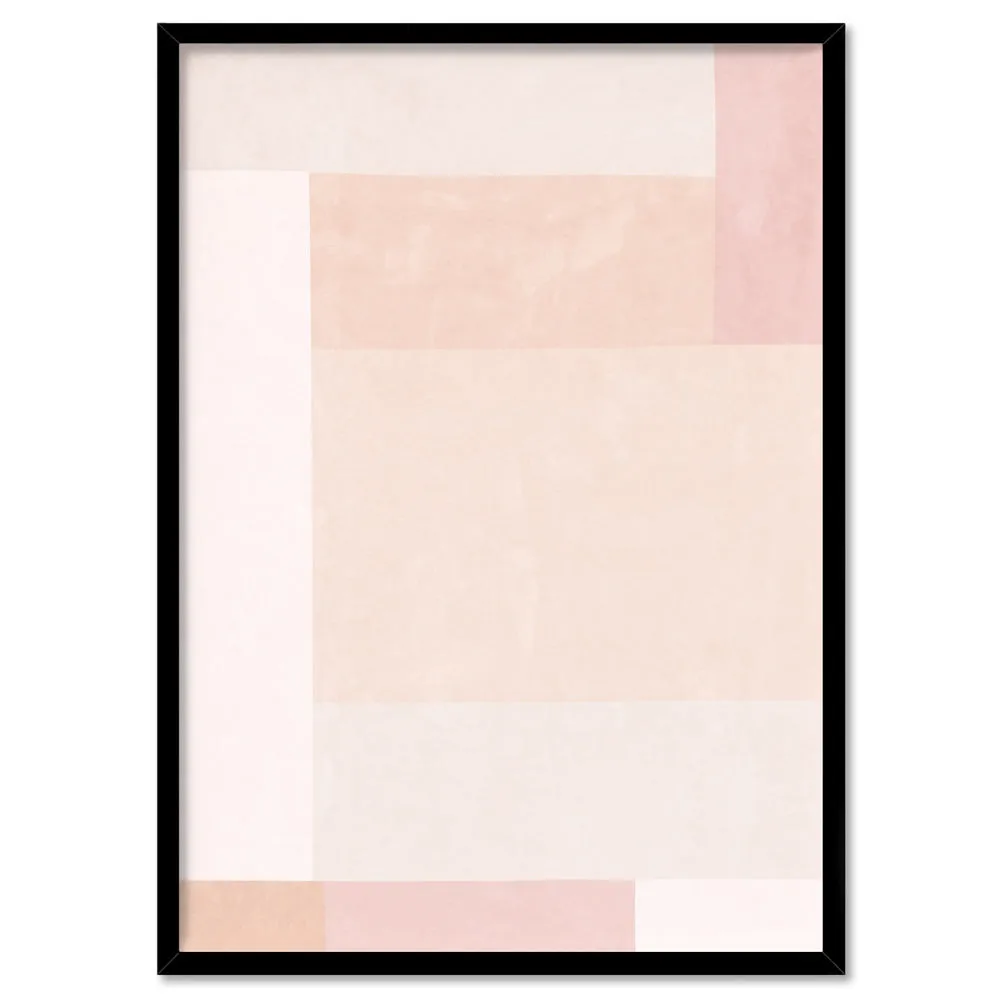 Abstract Blocks | Boho Blush I - Art Print