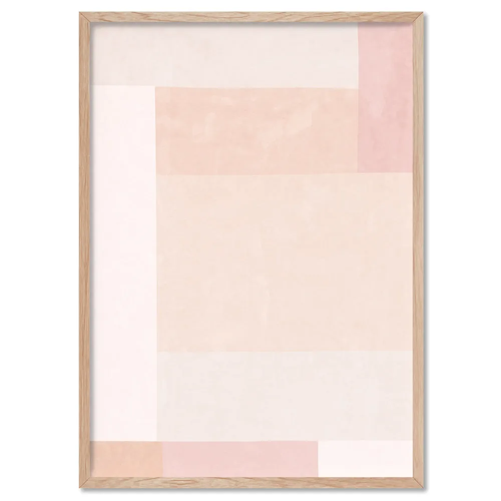 Abstract Blocks | Boho Blush I - Art Print