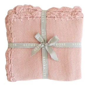 Alimrose - Mini Moss Stitch Blanket Pink