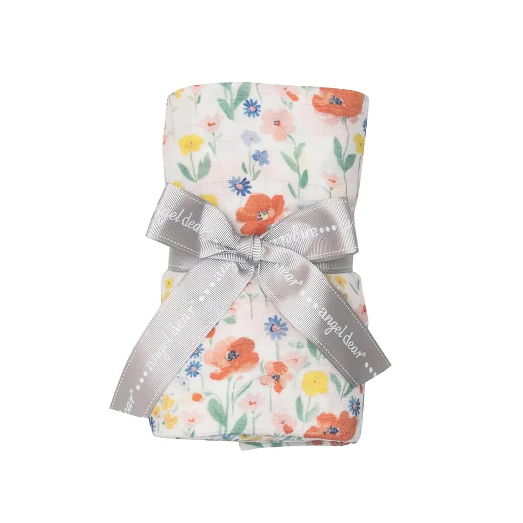 Angel Dear Muslin Swaddle Blanket Poppy Field