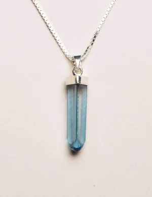 Aqua Aura Quartz Pendant