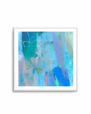 Aqua Strokes by Antonia Tzenova Art Print