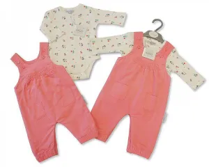 Baby Girls 2 pcs Dungaree - Petal (BIS2026-1751)