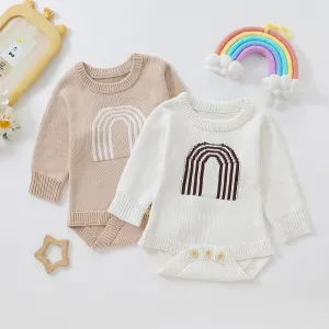 Baby Rainbow Knit Rompers