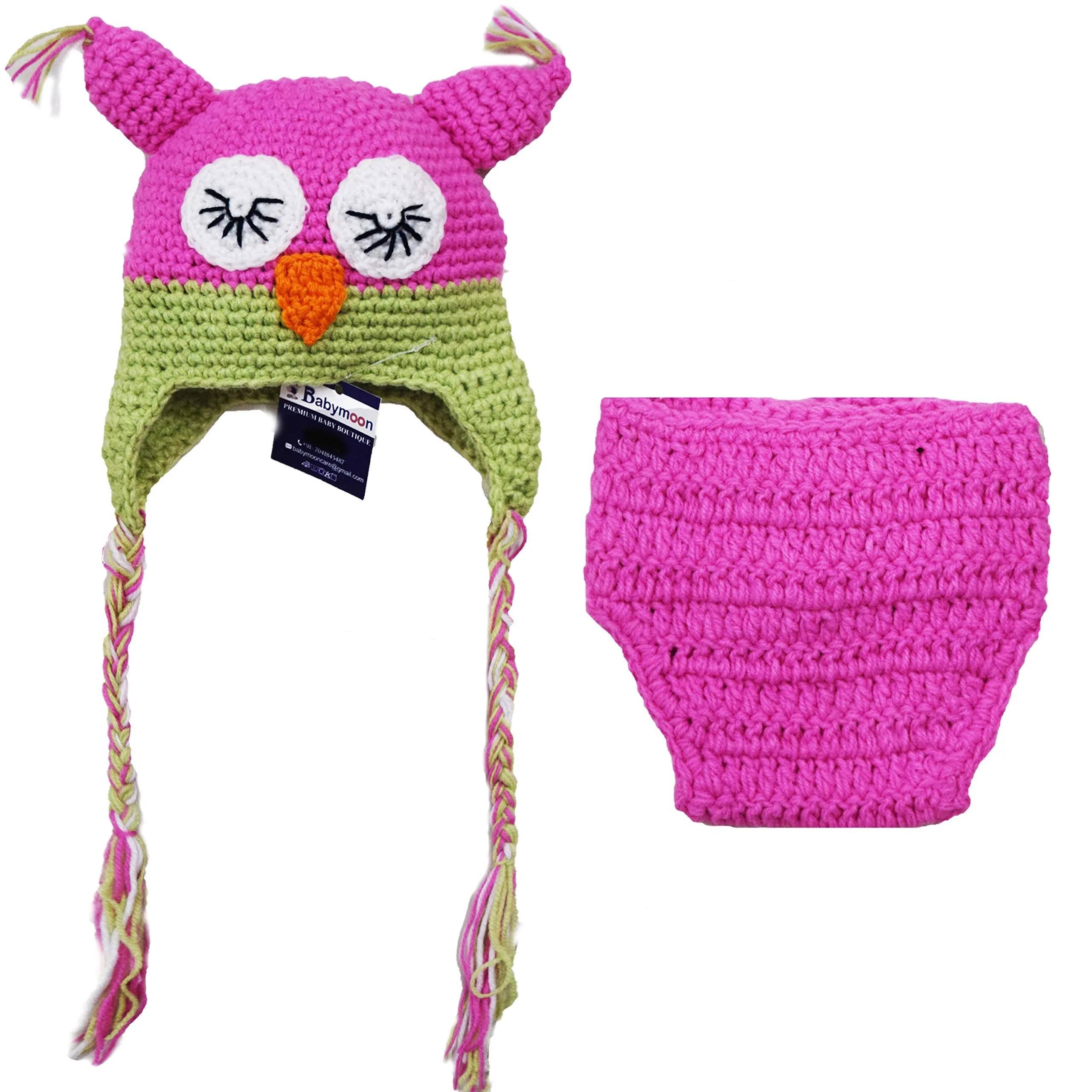 Babymoon Owl Newborn Photography Crochet Outfit Costume