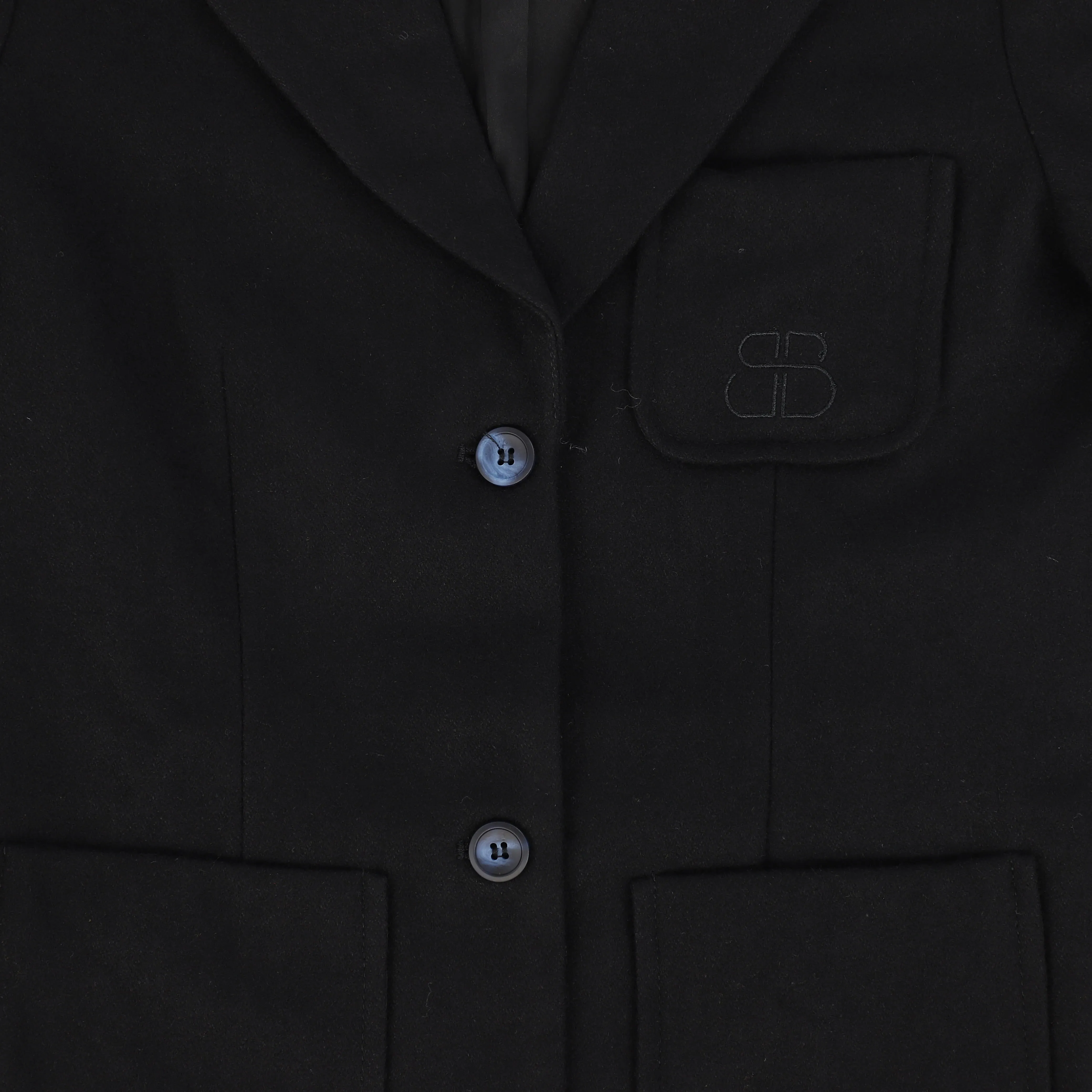 Bamboo Black Pocket Blazer