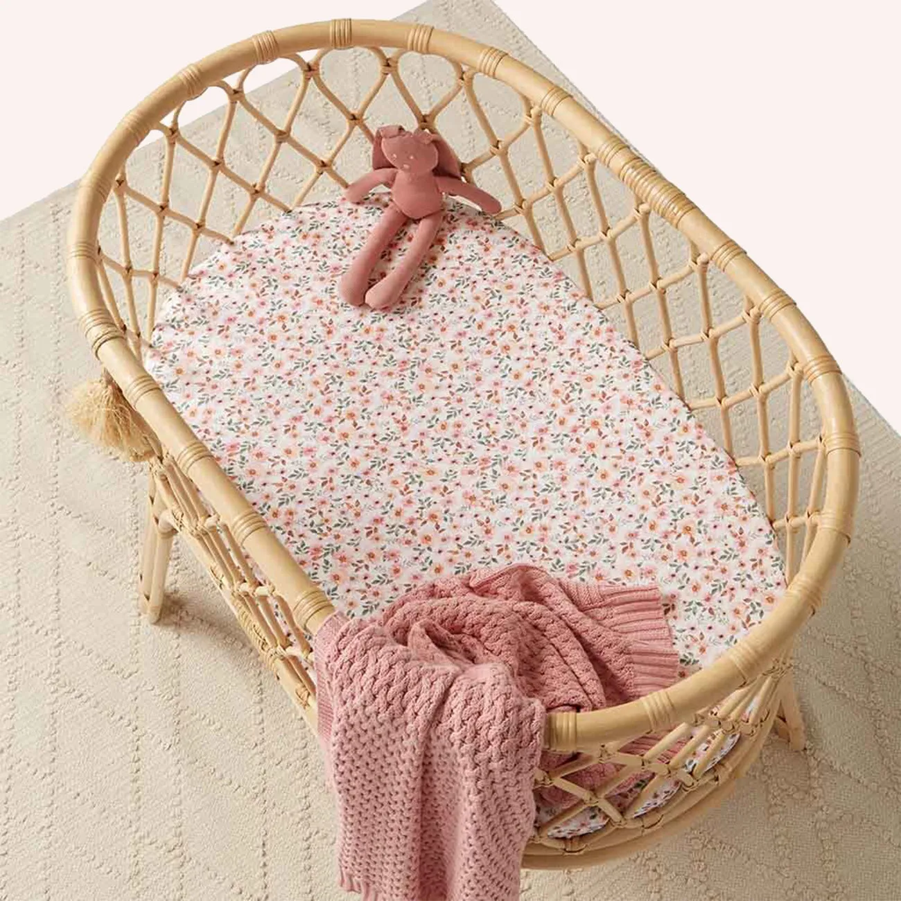 Bassinet Sheet / Change Pad Cover - Spring Floral