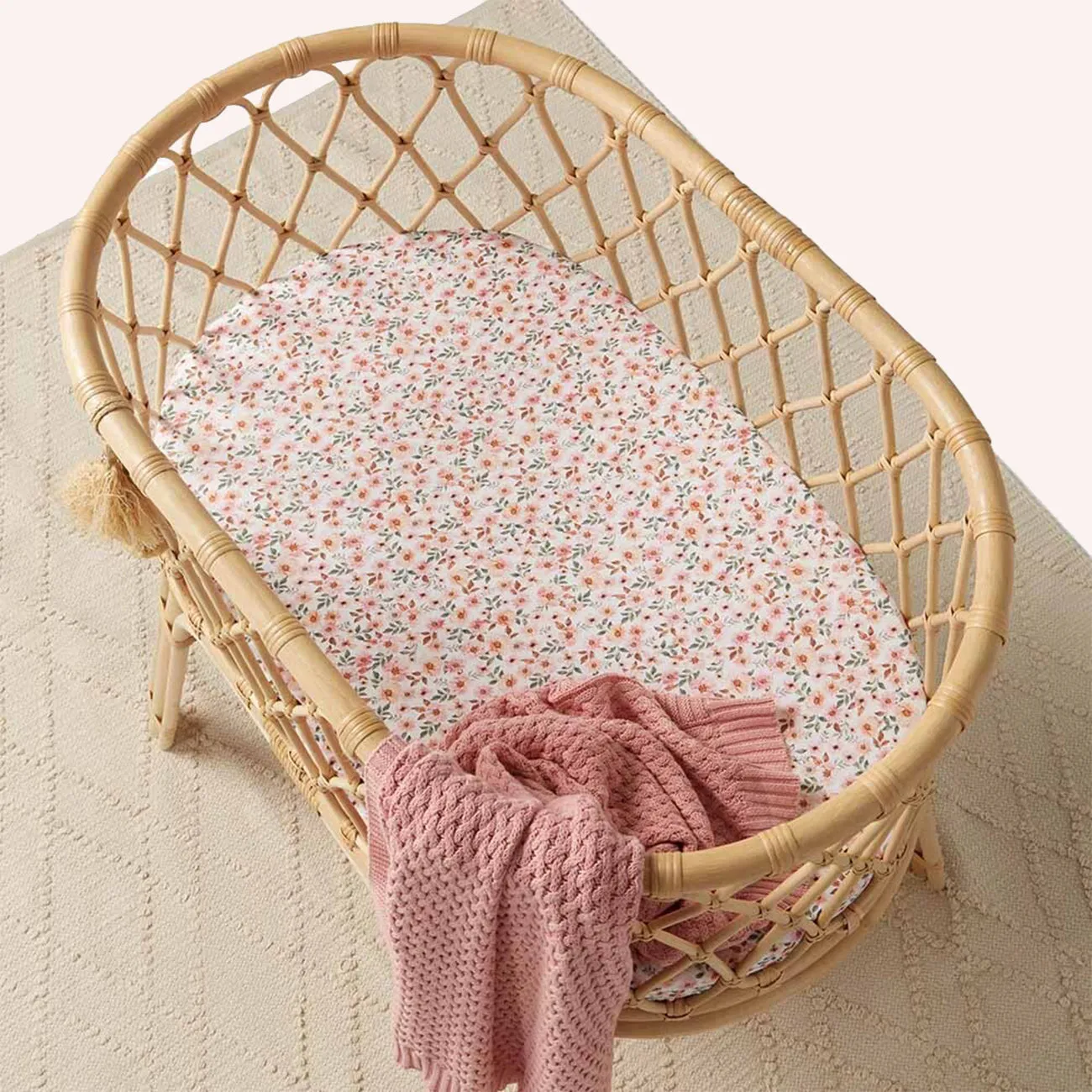 Bassinet Sheet / Change Pad Cover - Spring Floral