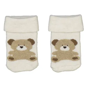 Beige Bear Graphic Socks