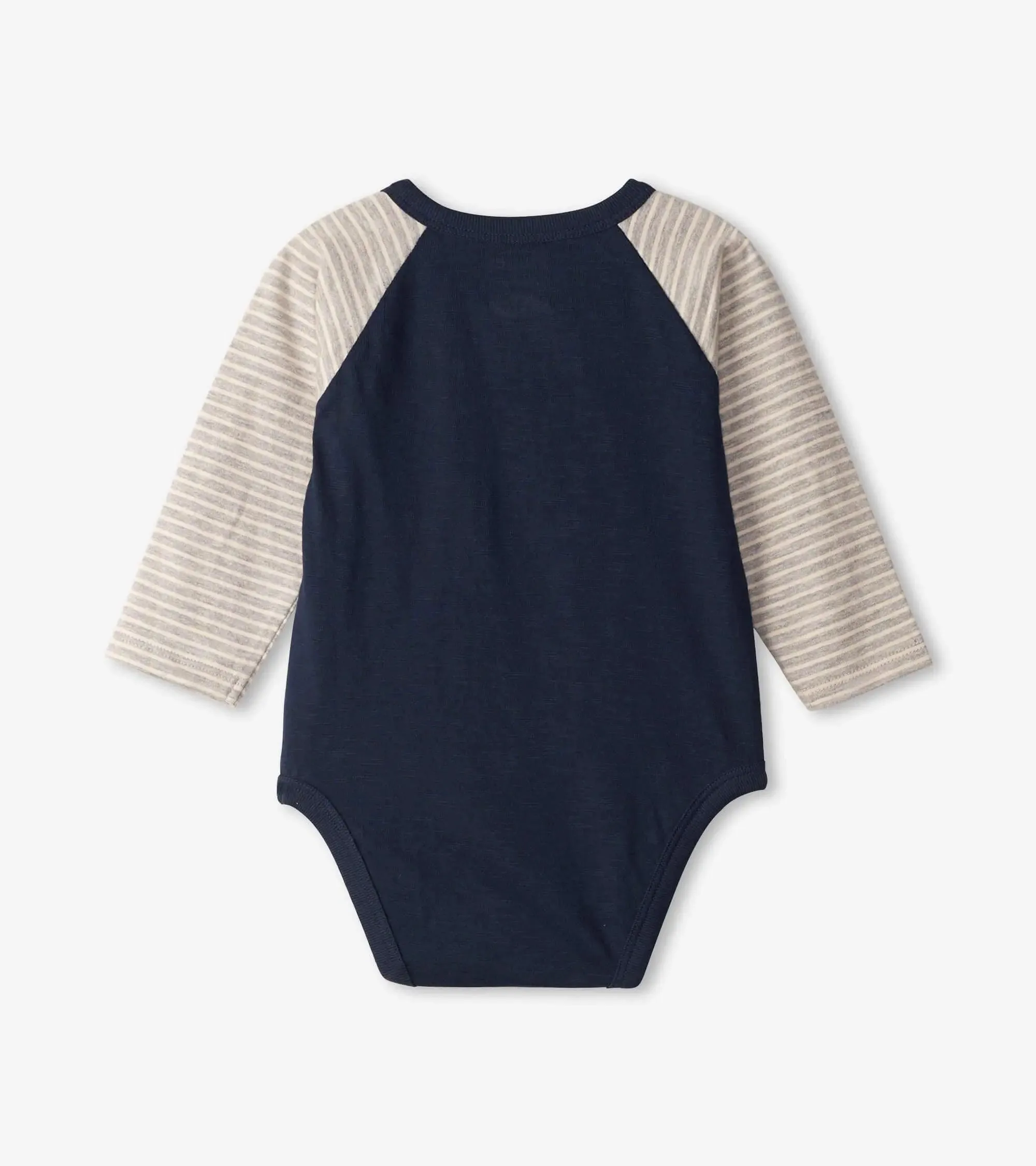 Blue Pup Baby Raglan Onesie | Hatley