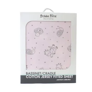 Bubba Blue Pink Playtime Bassinet /Cradle Cotton Fitted Sheet