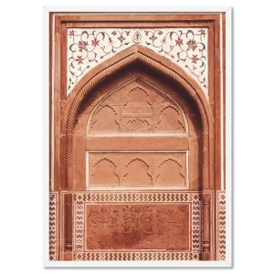 Burnt Orange Arch Old Jaipur - Art Print