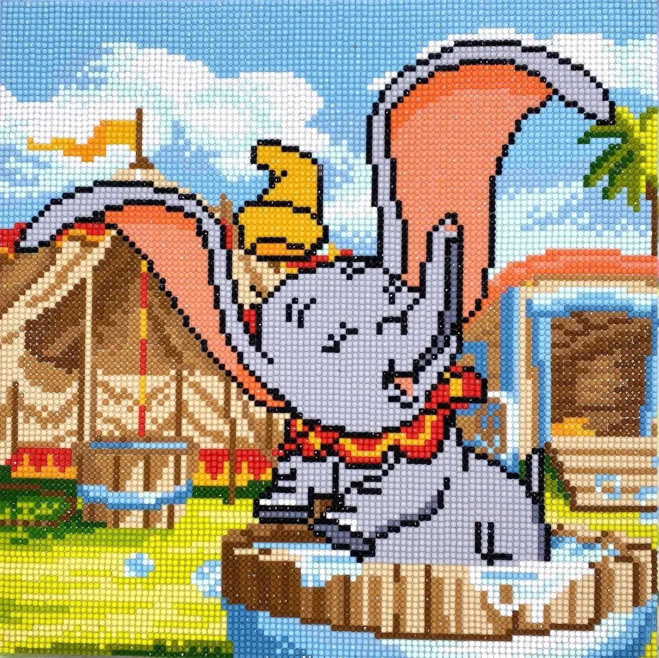 CAK-DNY712M: Dumbo's Bath, 30x30cm Crystal Art Kit