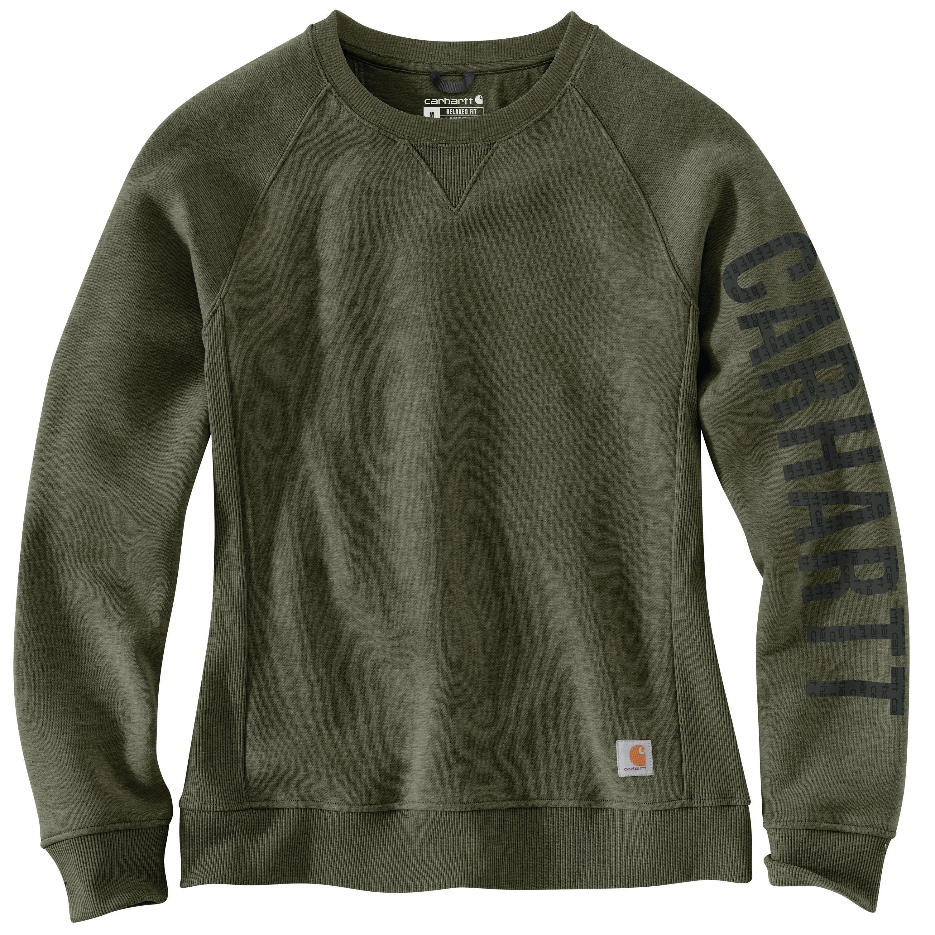 Carhartt Women's Crewneck Graphic Sweatshirt_Basil Heather