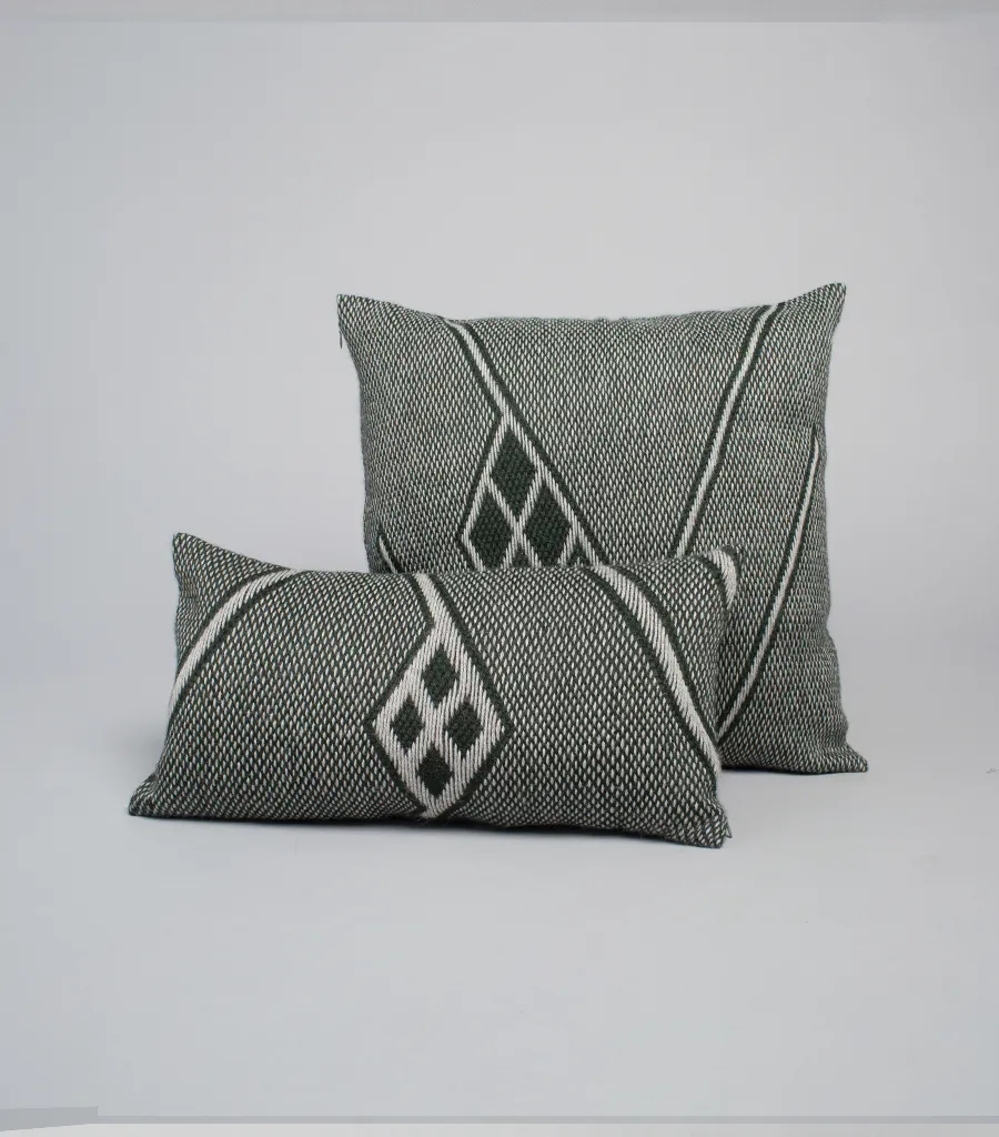 Che Lumbar Pillow in Forest Green