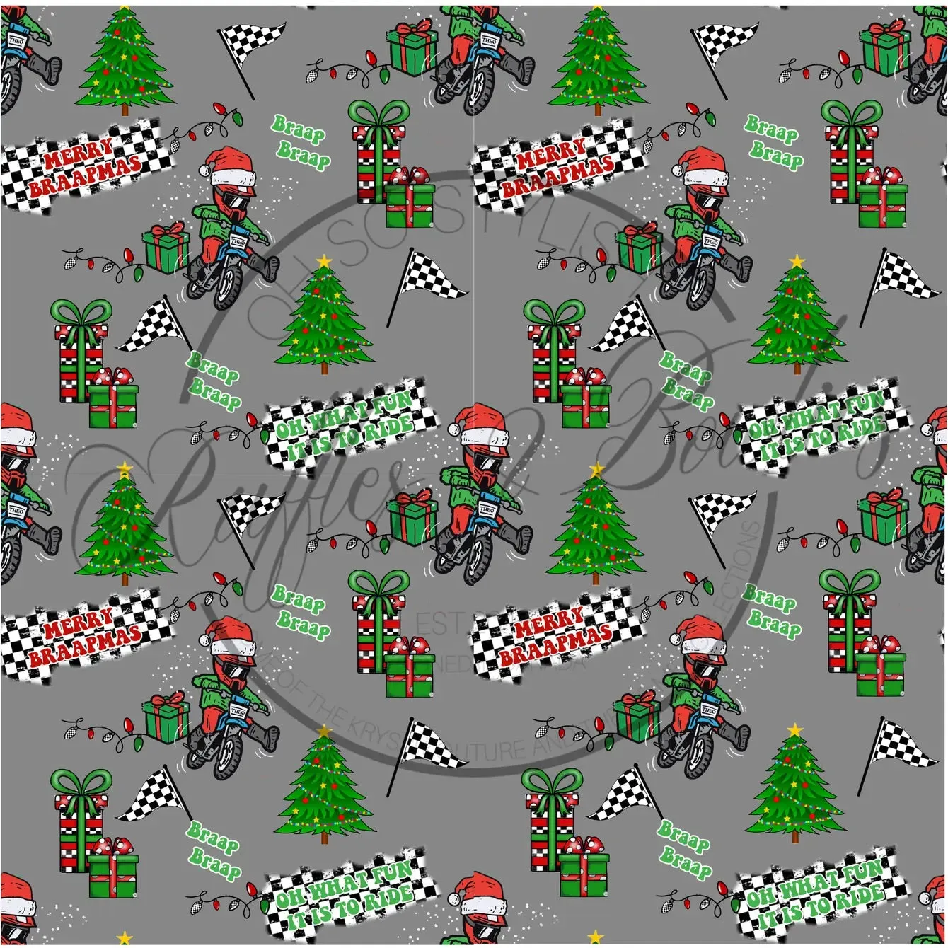 Christmas Zippies Sleepers - Motorcross Dirt Bike Holiday