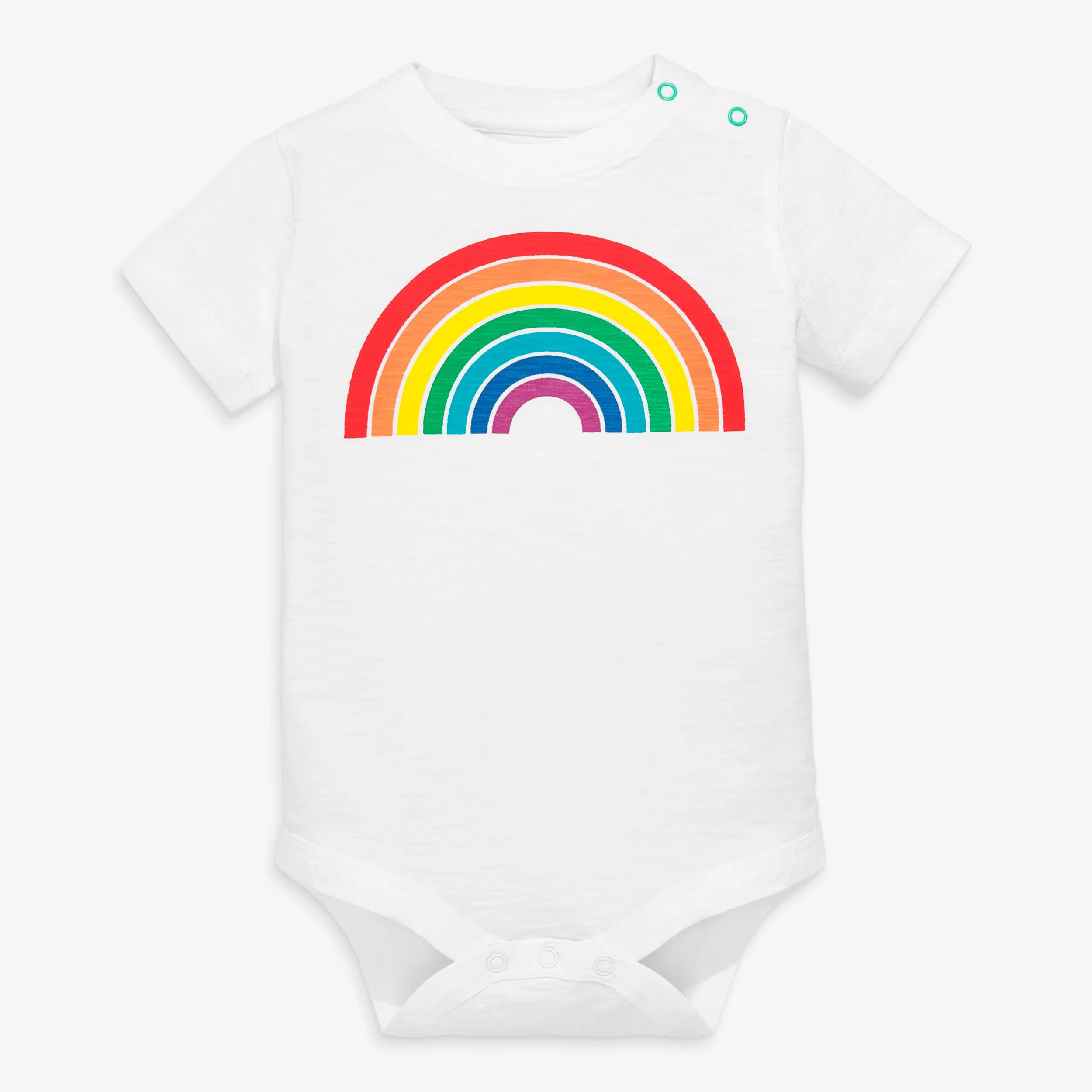 Clearance short sleeve babysuit in rainbow graphic