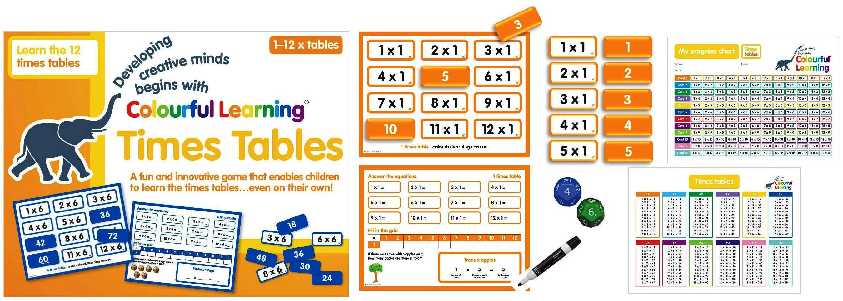 Colourful Learning - Times Tables Games