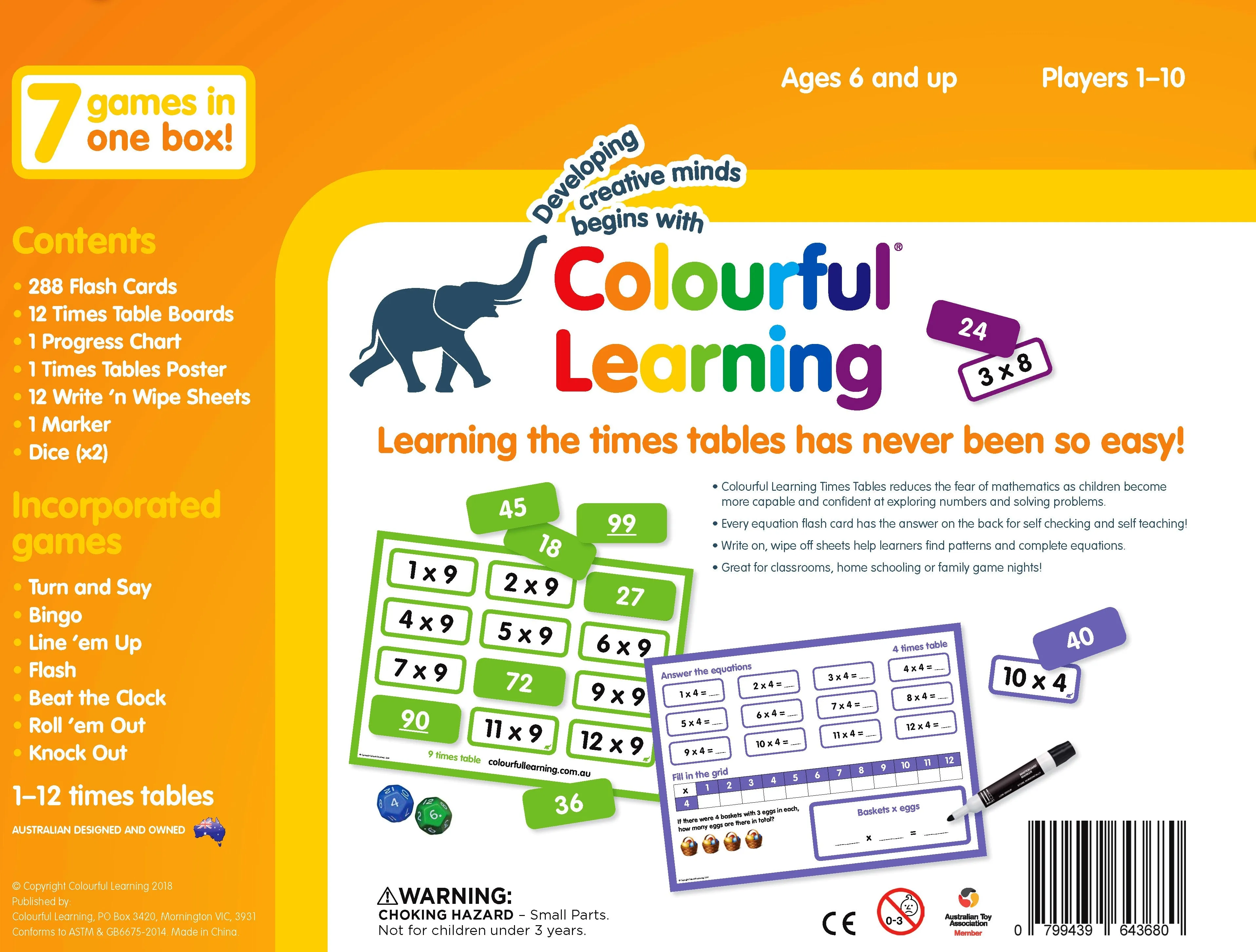 Colourful Learning - Times Tables Games