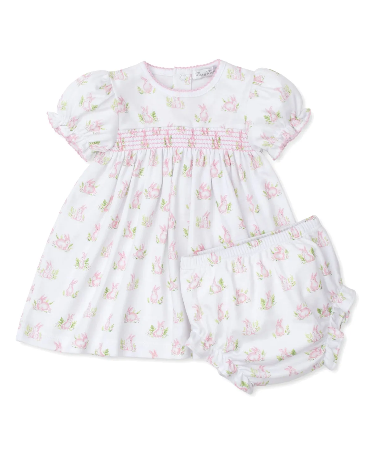 Cottontail Hollows Pink Print Dress Set