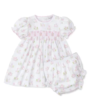 Cottontail Hollows Pink Print Dress Set