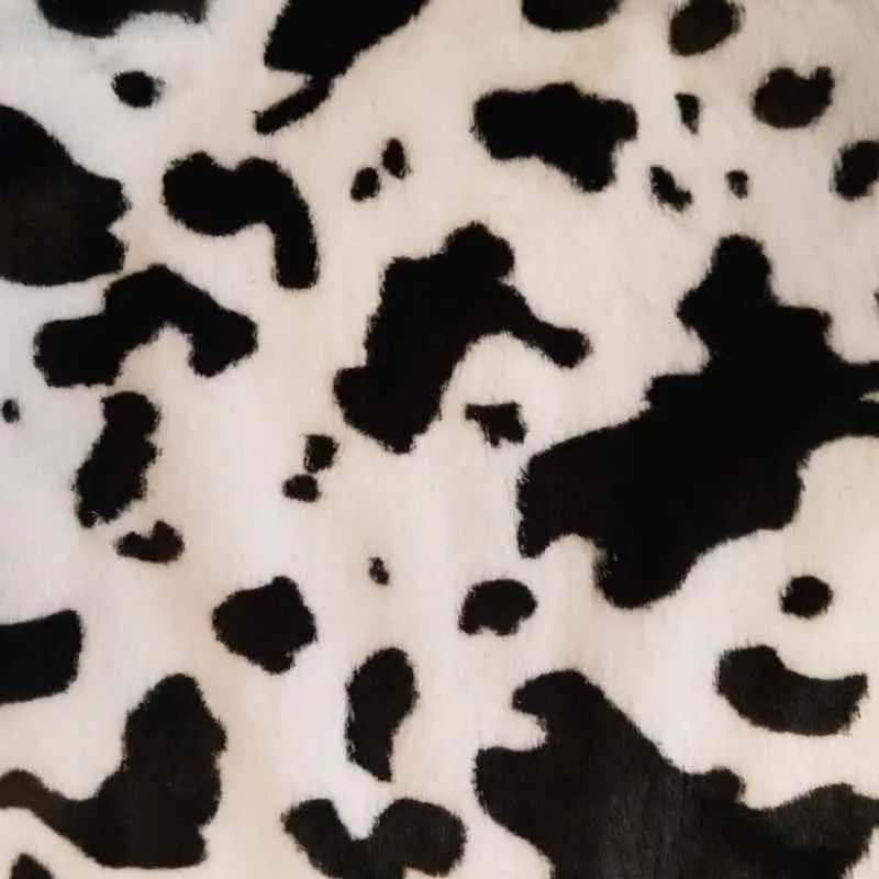 Cow Minky Faux Fur Fabric, Minky Fur