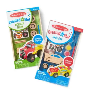 Created By Me!™ Vehicles Craft Kit 2-Pack: Race Car & Monster Truck