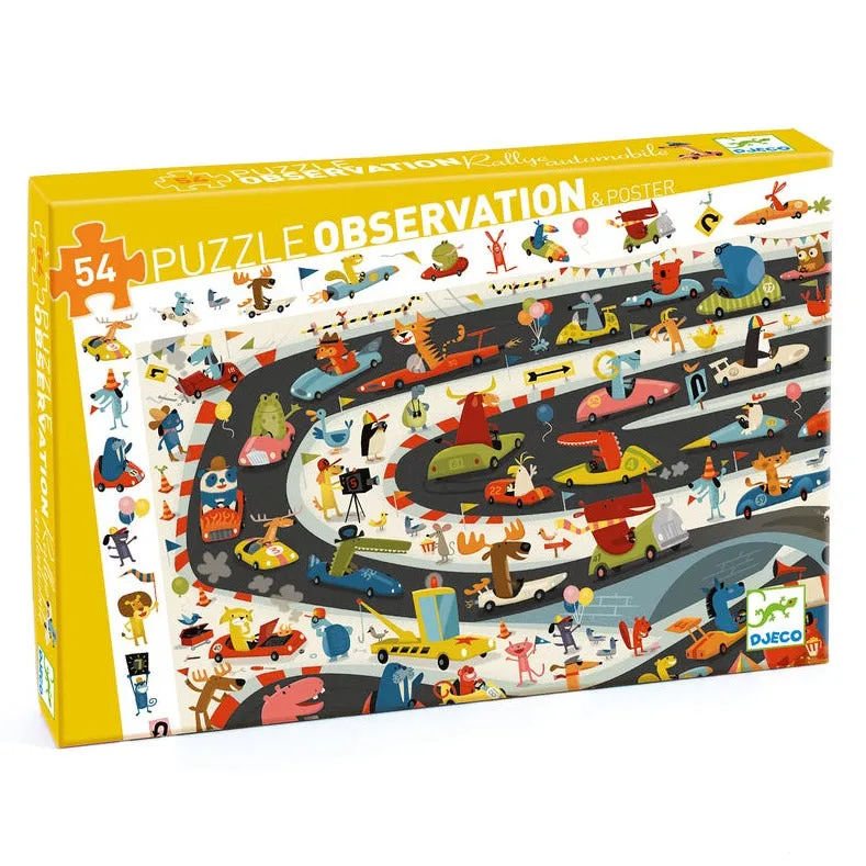 Djeco Observation 54 Pce Puzzle - Car Rally