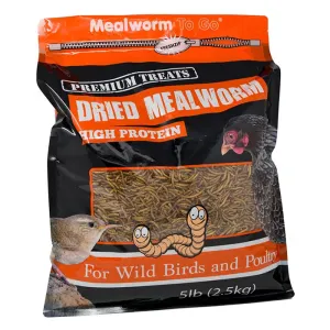 Dried Mealworm To Go, 5 lb. bag