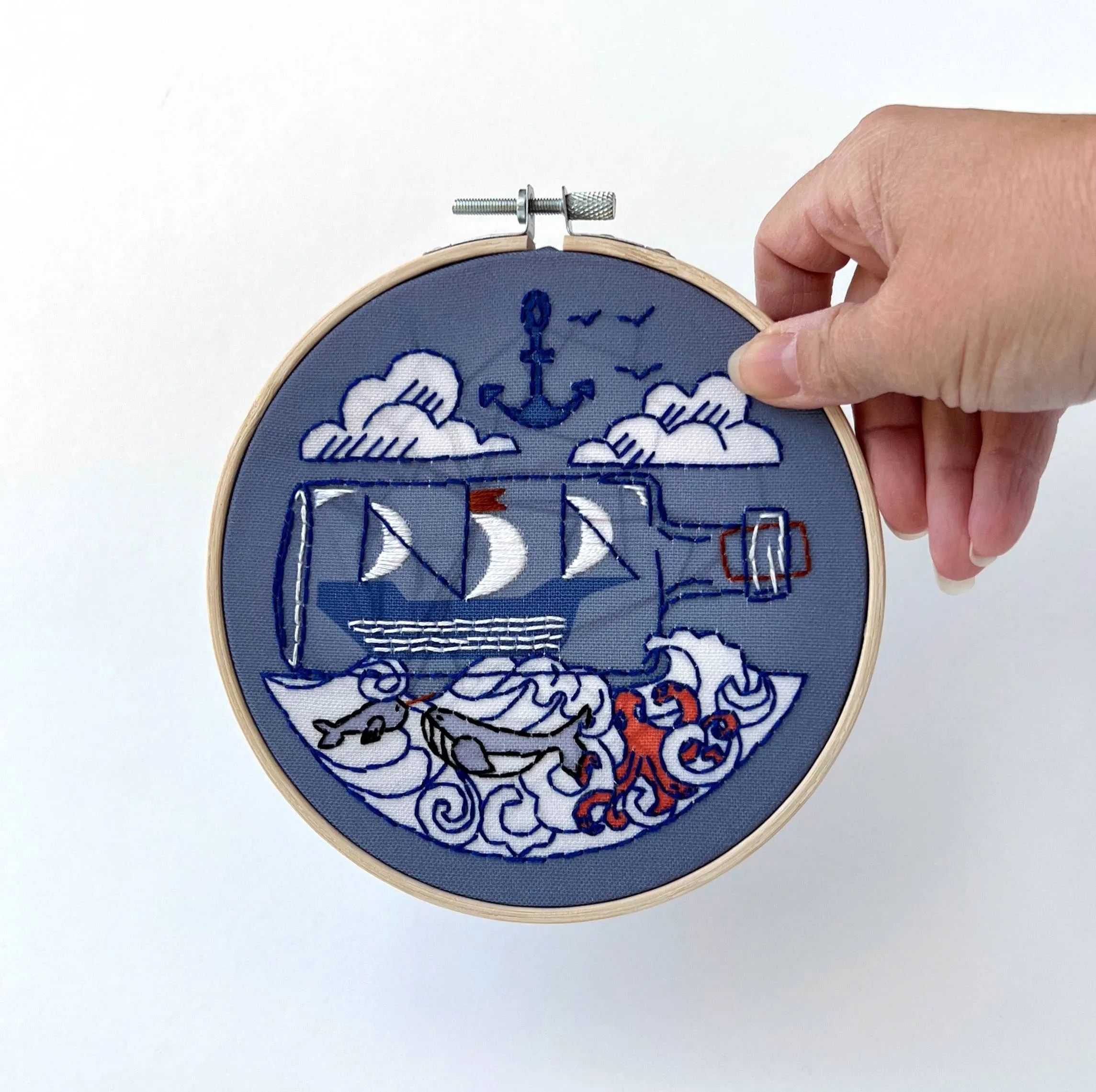 Embroidery Kit by Rikrack - Ship in a Bottle