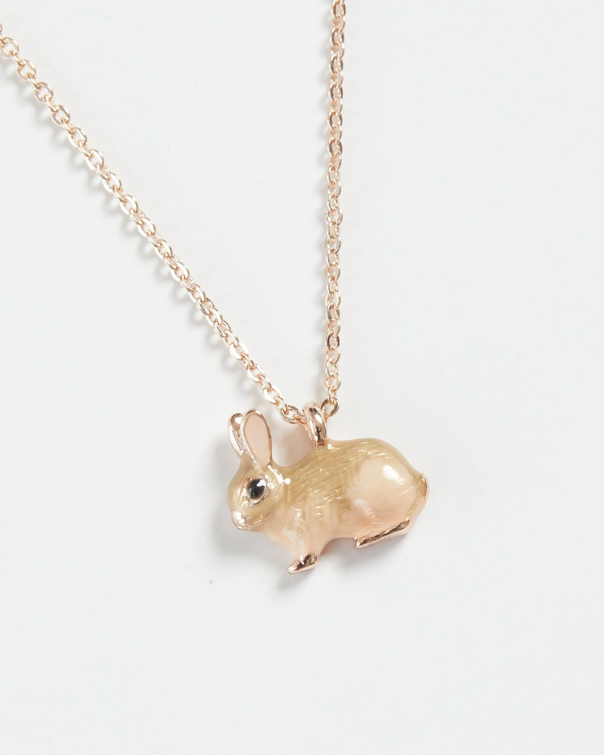 Enamel Rabbit Short Necklace