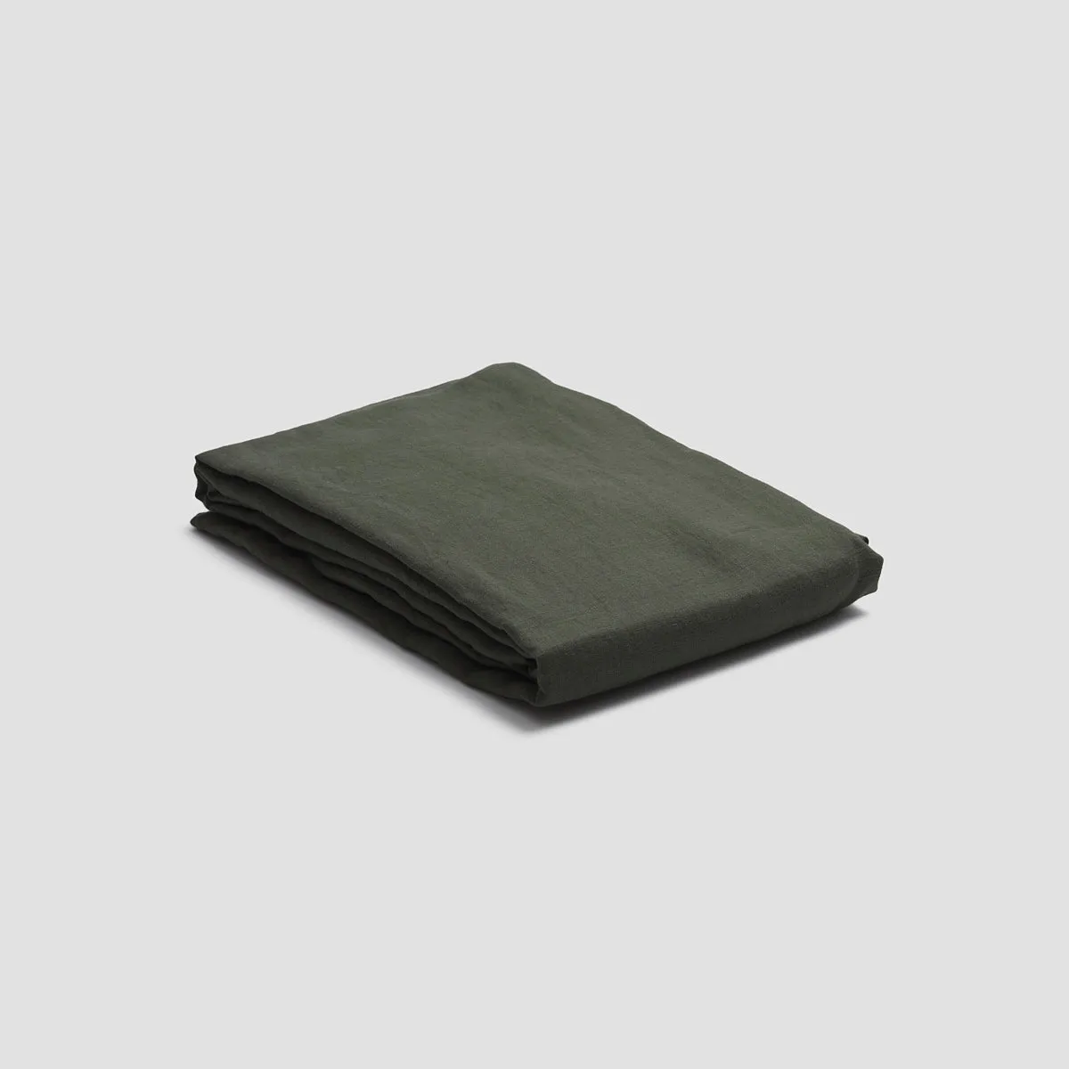 Fern Green Linen Blend Fitted Sheet