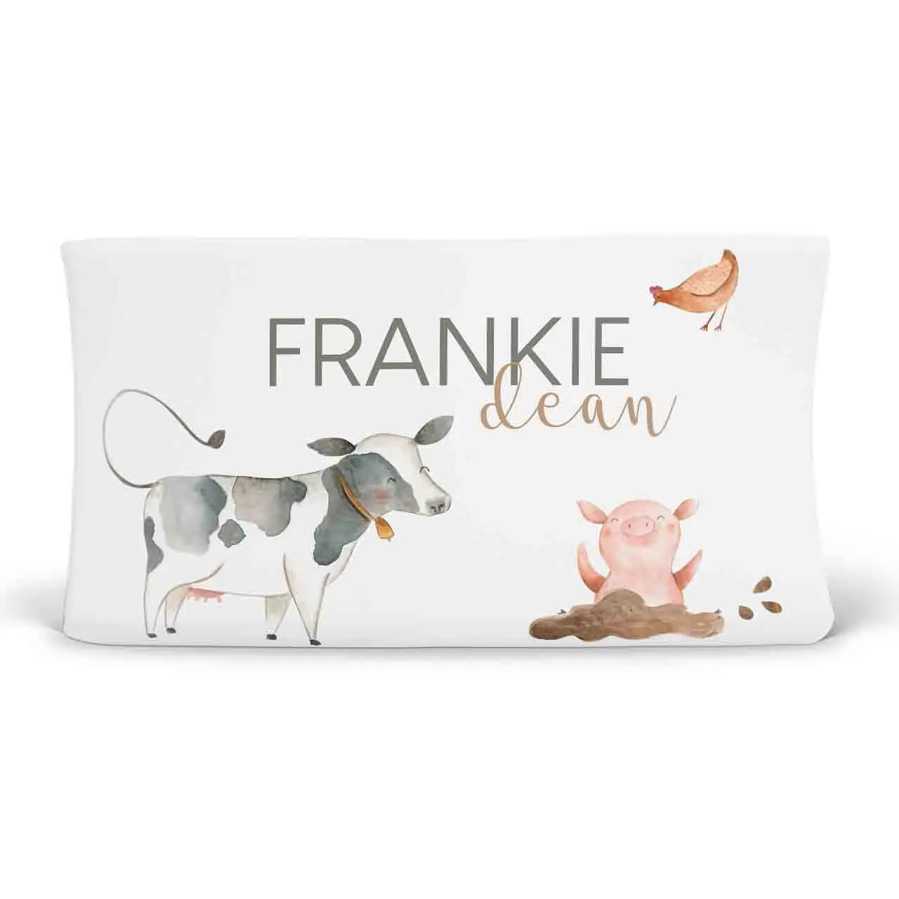 Frankie's Farm Party Personalized Changing Pad Cover