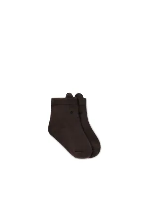 George Bear Ankle Sock - Dark Coffee